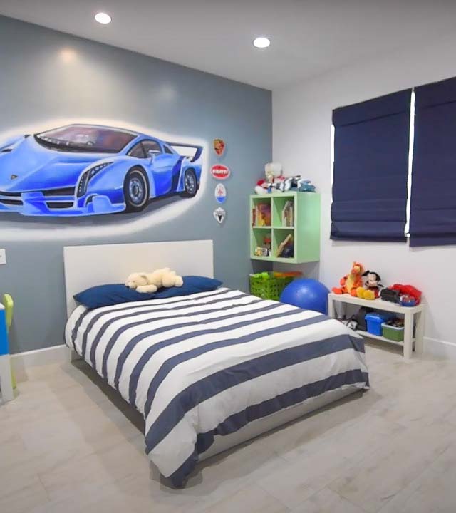 Child bedroom created by a room addition