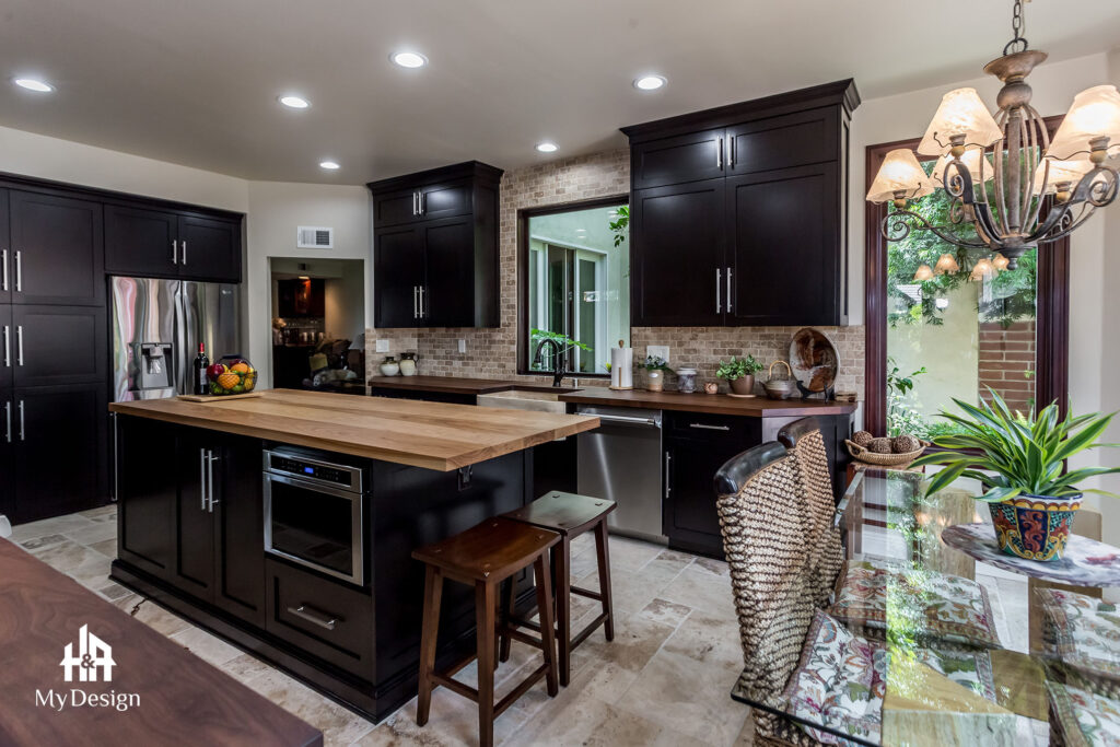 Custom cabinetry in the Huntington Beach kitchen remodel