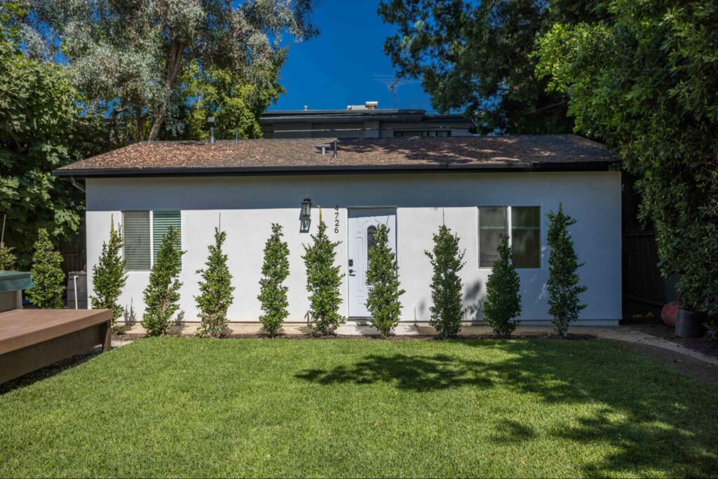 New construction process completed home exterior and lawn