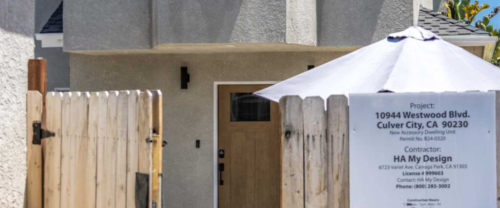Culver City garage conversion ADU entrance