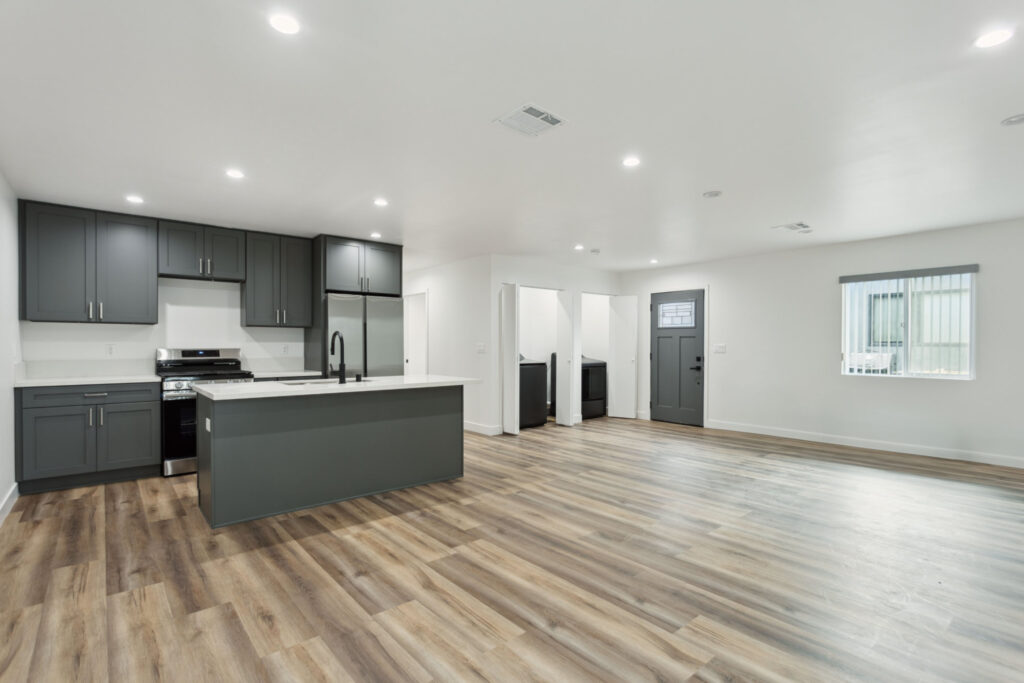 ADU design with open kitchen and living area in Los Angeles