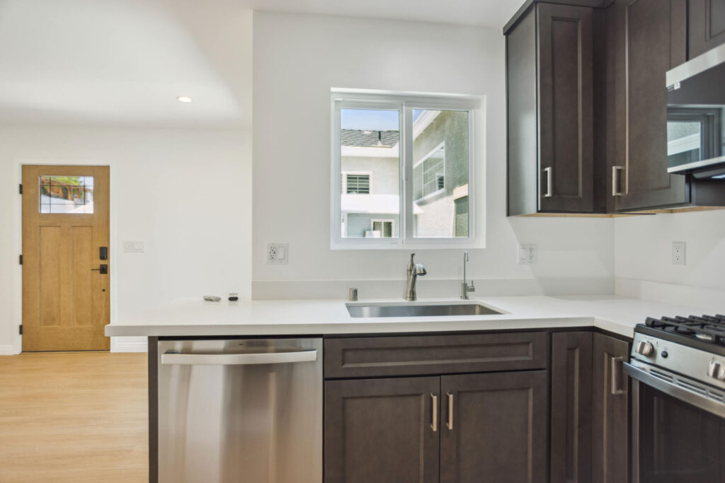 Kitchen in the Culver City garage conversion ADU