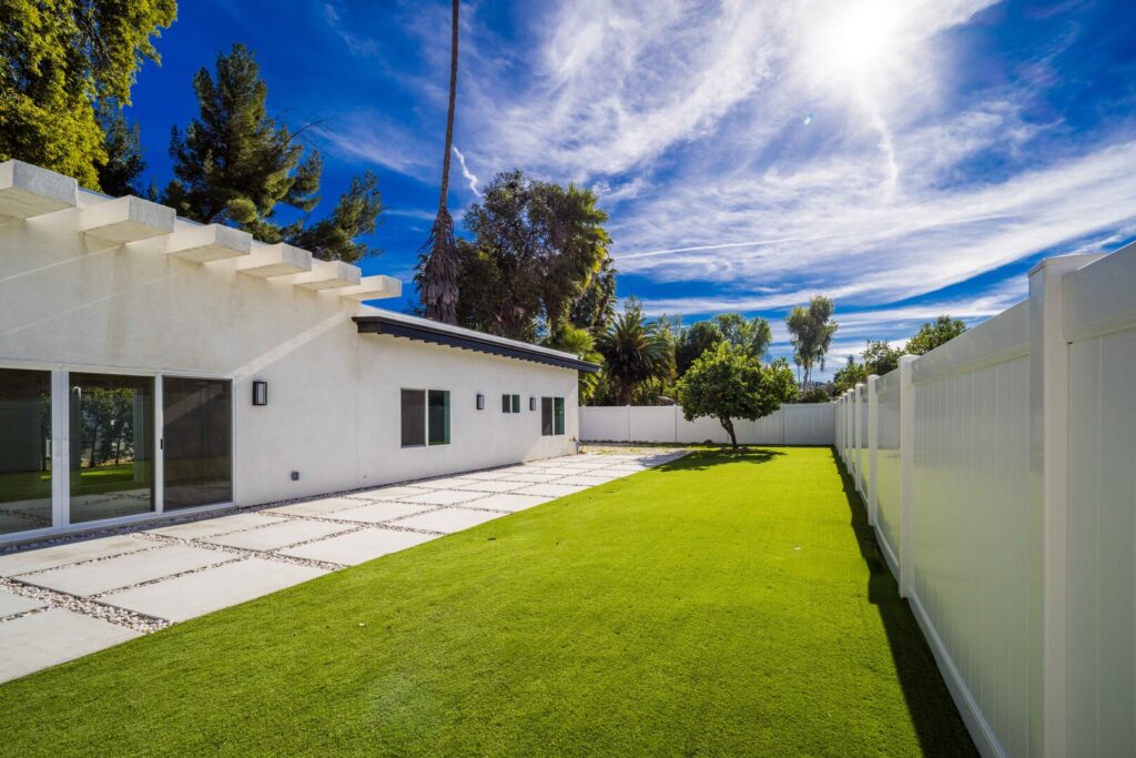 Detached ADU exterior and lawn in Winnetka