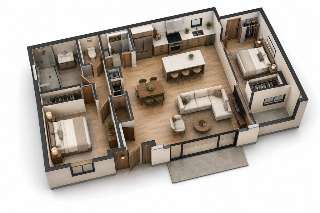 New home planning floor plan drawing by H&A My Design